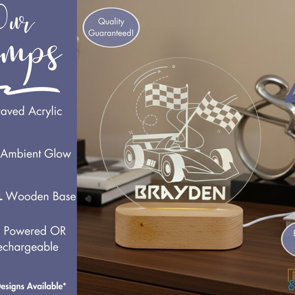 Custom Go-Kart LED Night Light – Sporty Decor for Kids & Adults - Picture 3 of 8